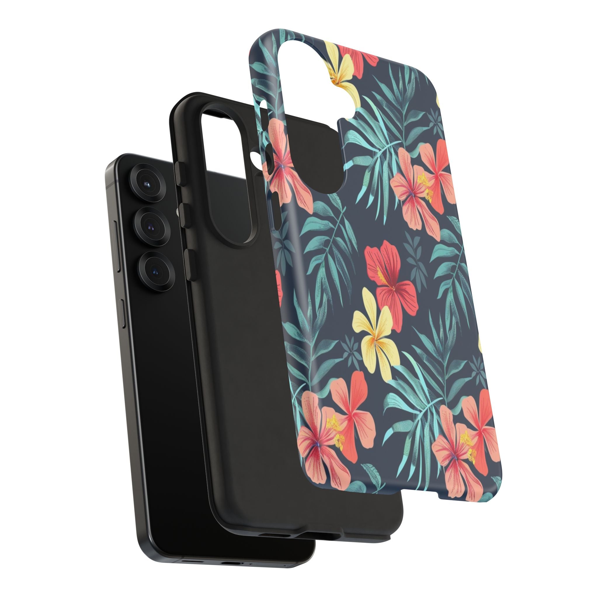Tropical Hibiscus Navy Case