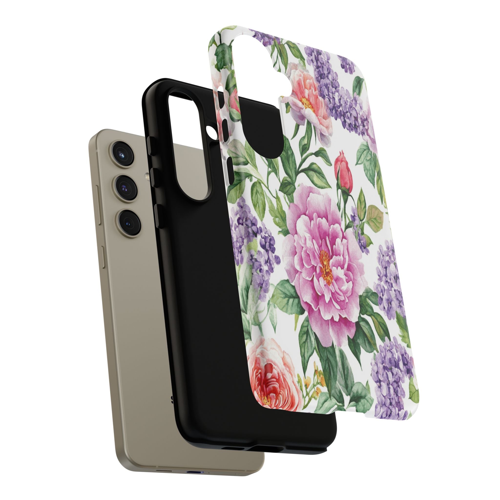 Watercolor Peonies and Lilacs Case