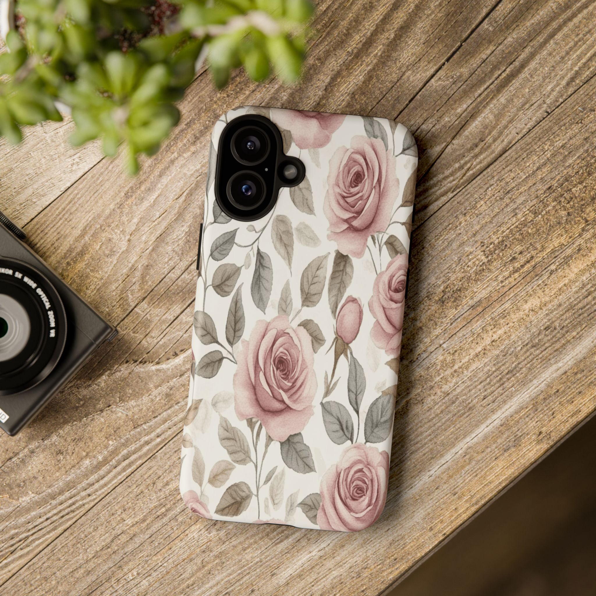Elegant Watercolor Rose Case