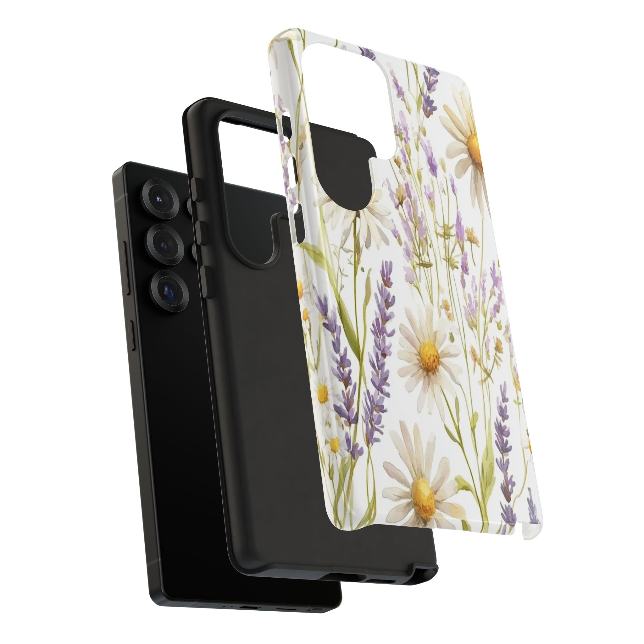Delicate Watercolor Daisy and Lavender Case