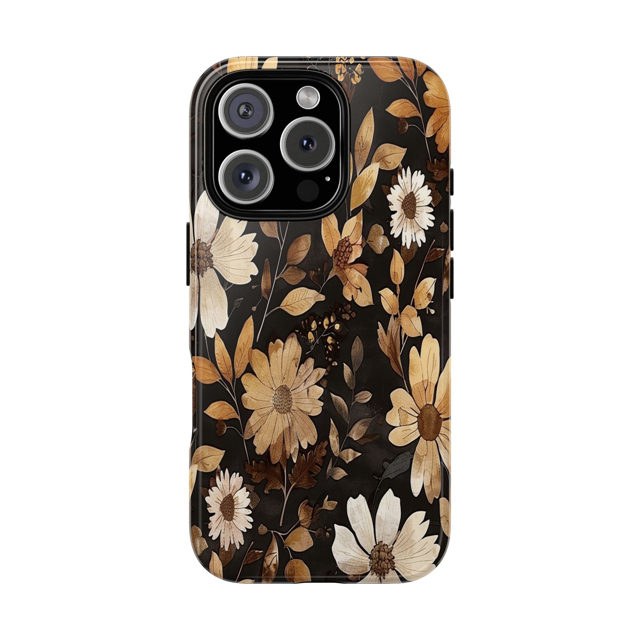 Golden Daisy Botanical on Black