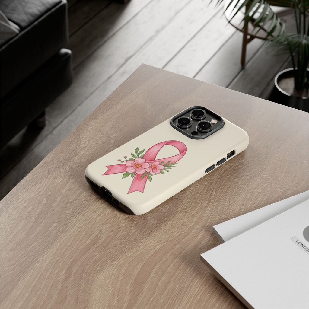 Floral Breast Cancer Awareness Case