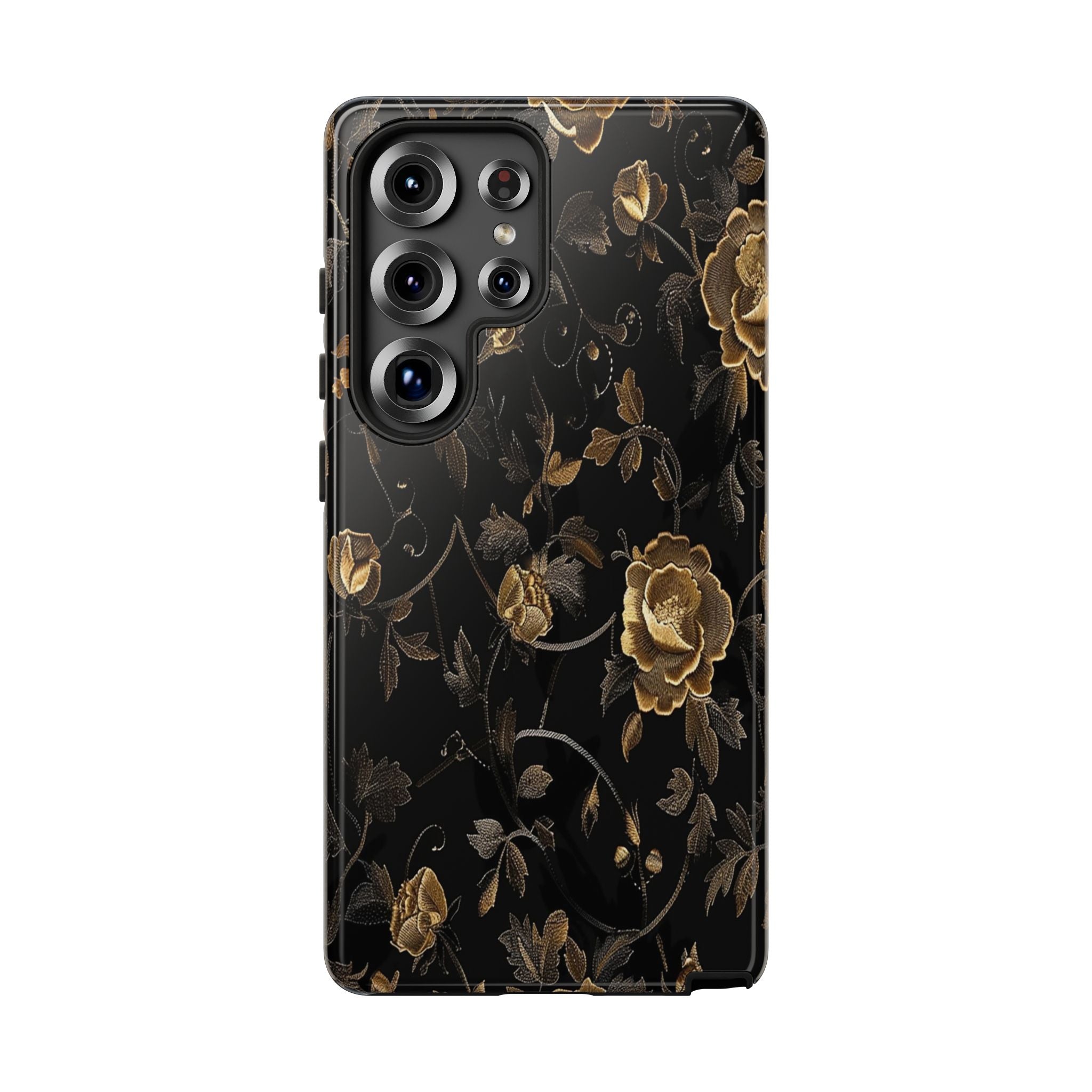 Golden Roses on Black