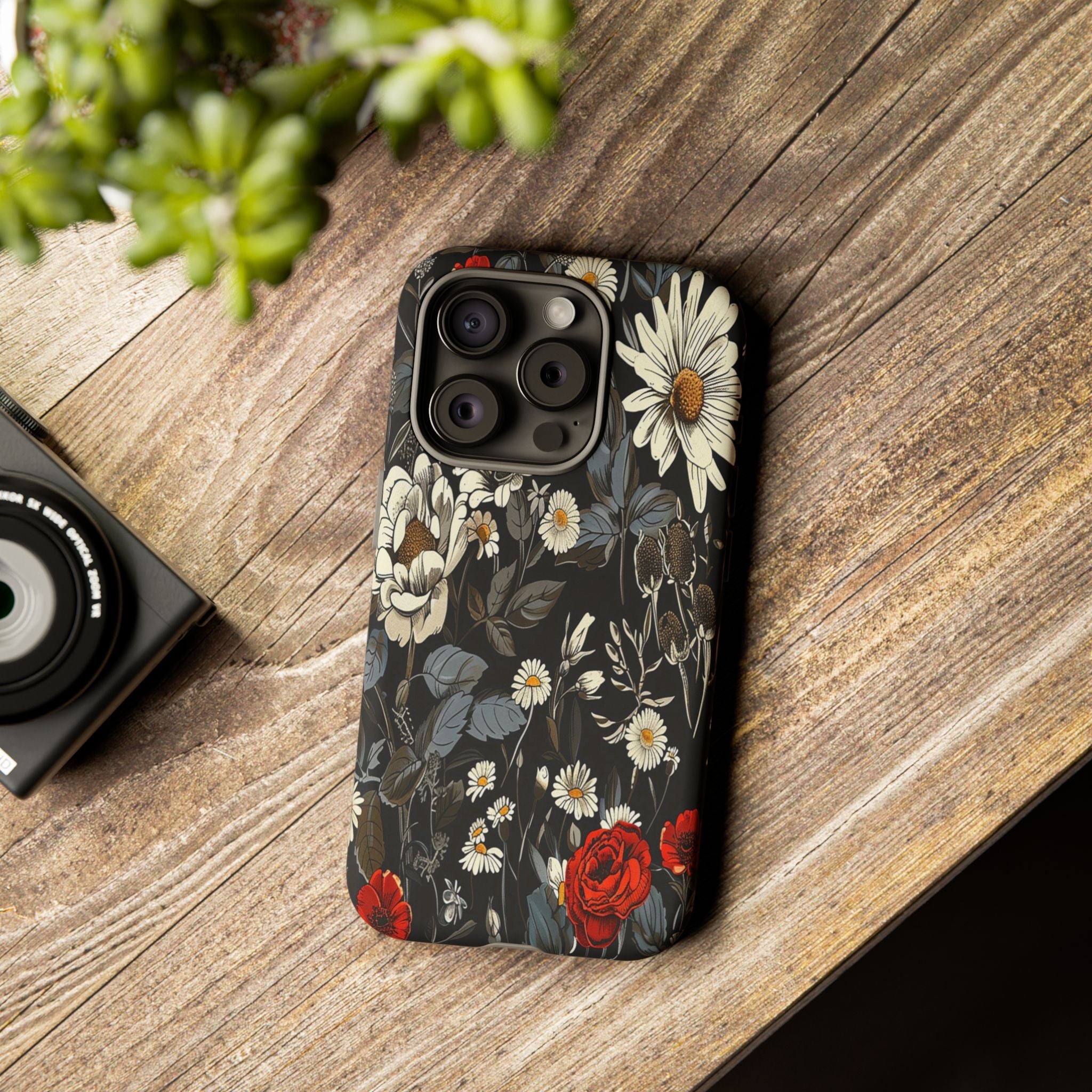 Dark Rose and Daisy Case
