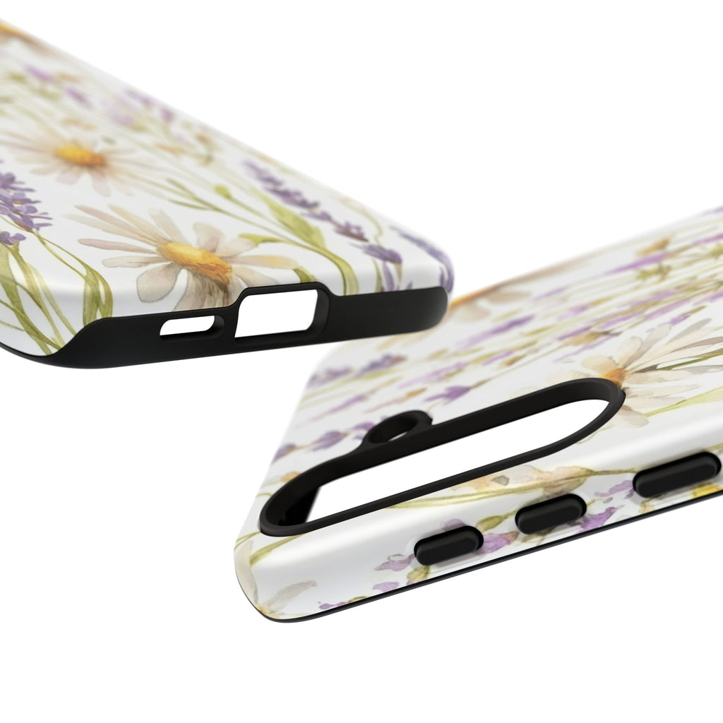 Delicate Watercolor Daisy and Lavender Case