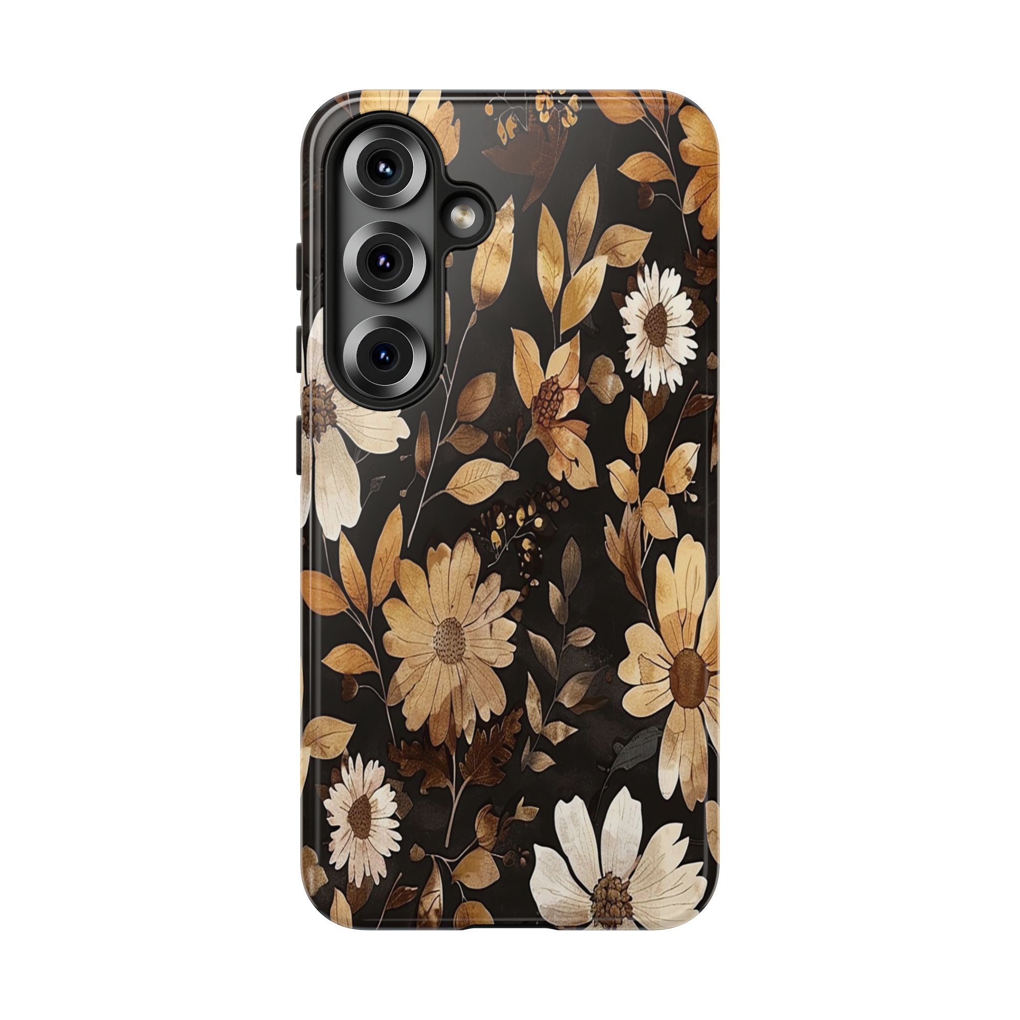 Golden Daisy Botanical on Black