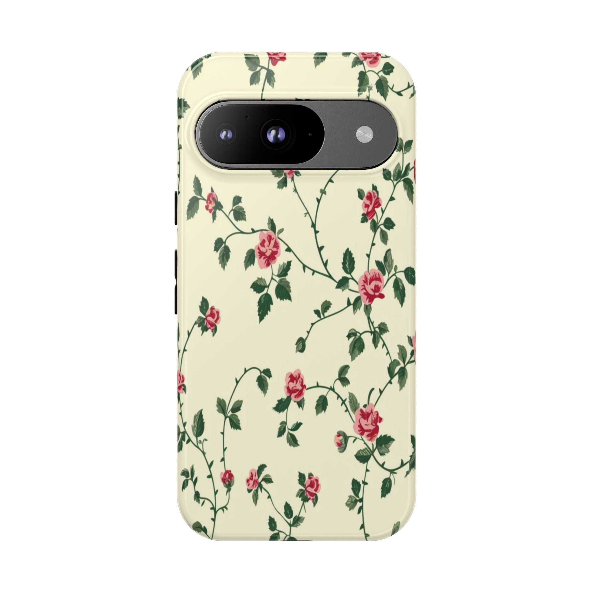 Elegant Pink Roses Victorian Botanical Wallpaper