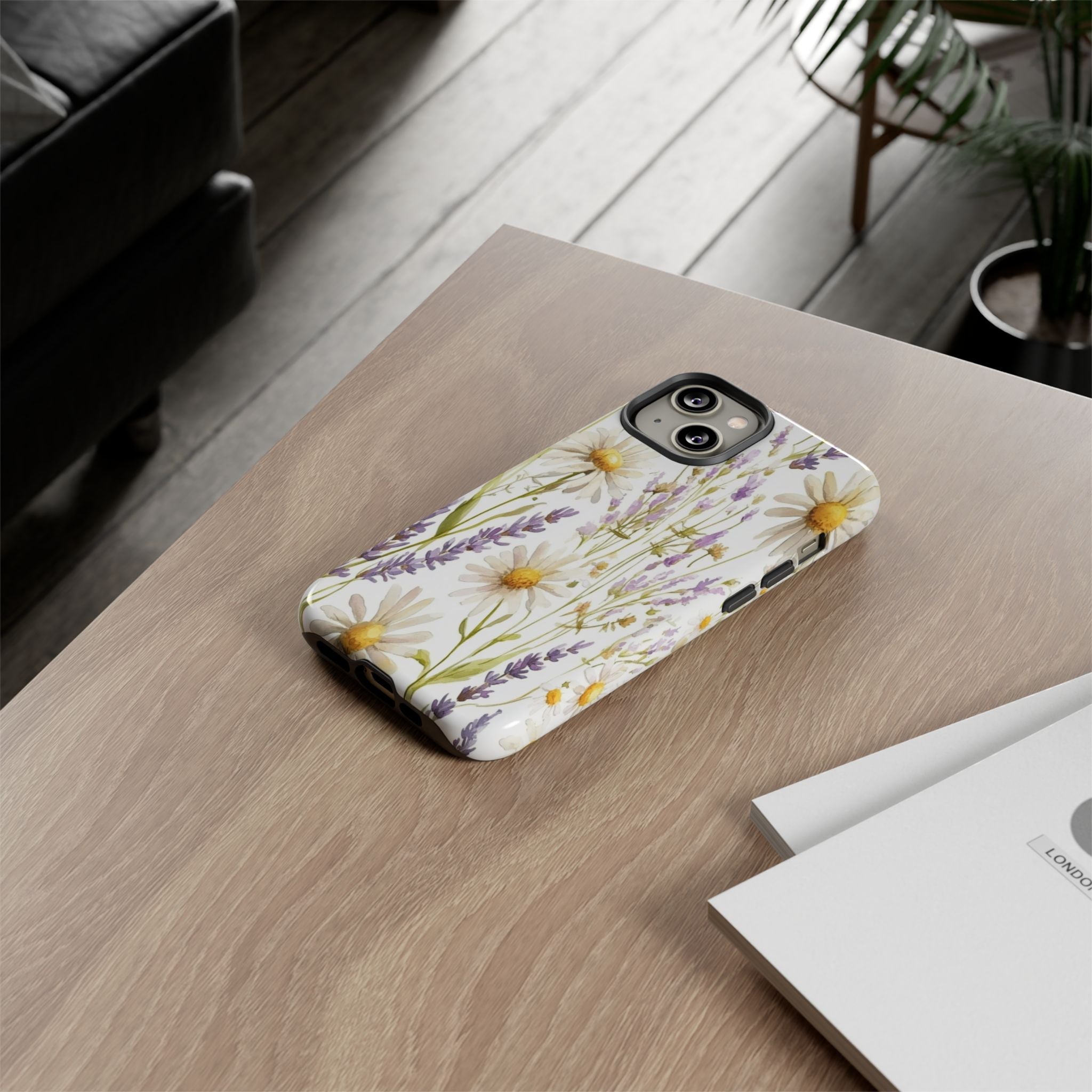 Delicate Watercolor Daisy and Lavender Case