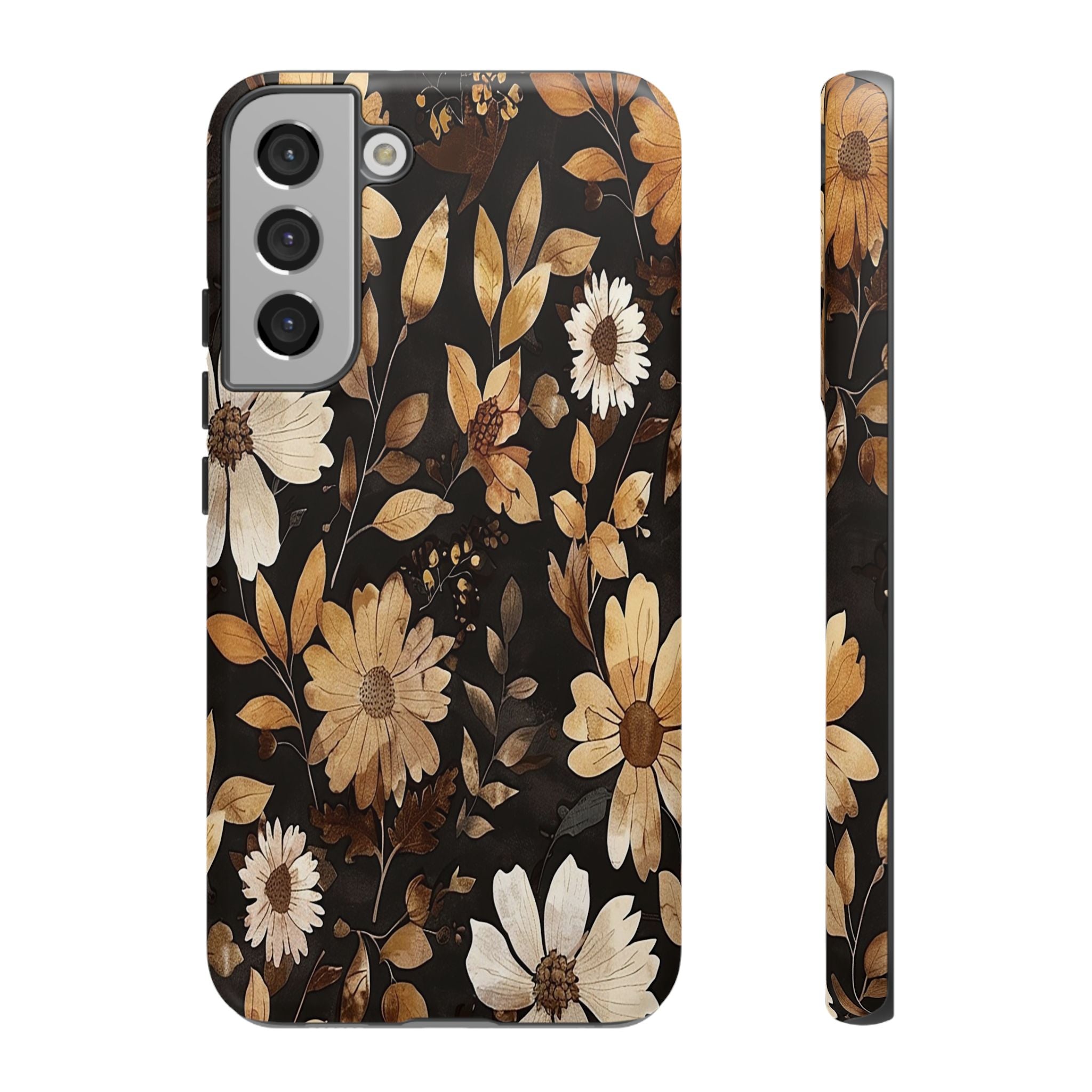 Golden Daisy Botanical on Black