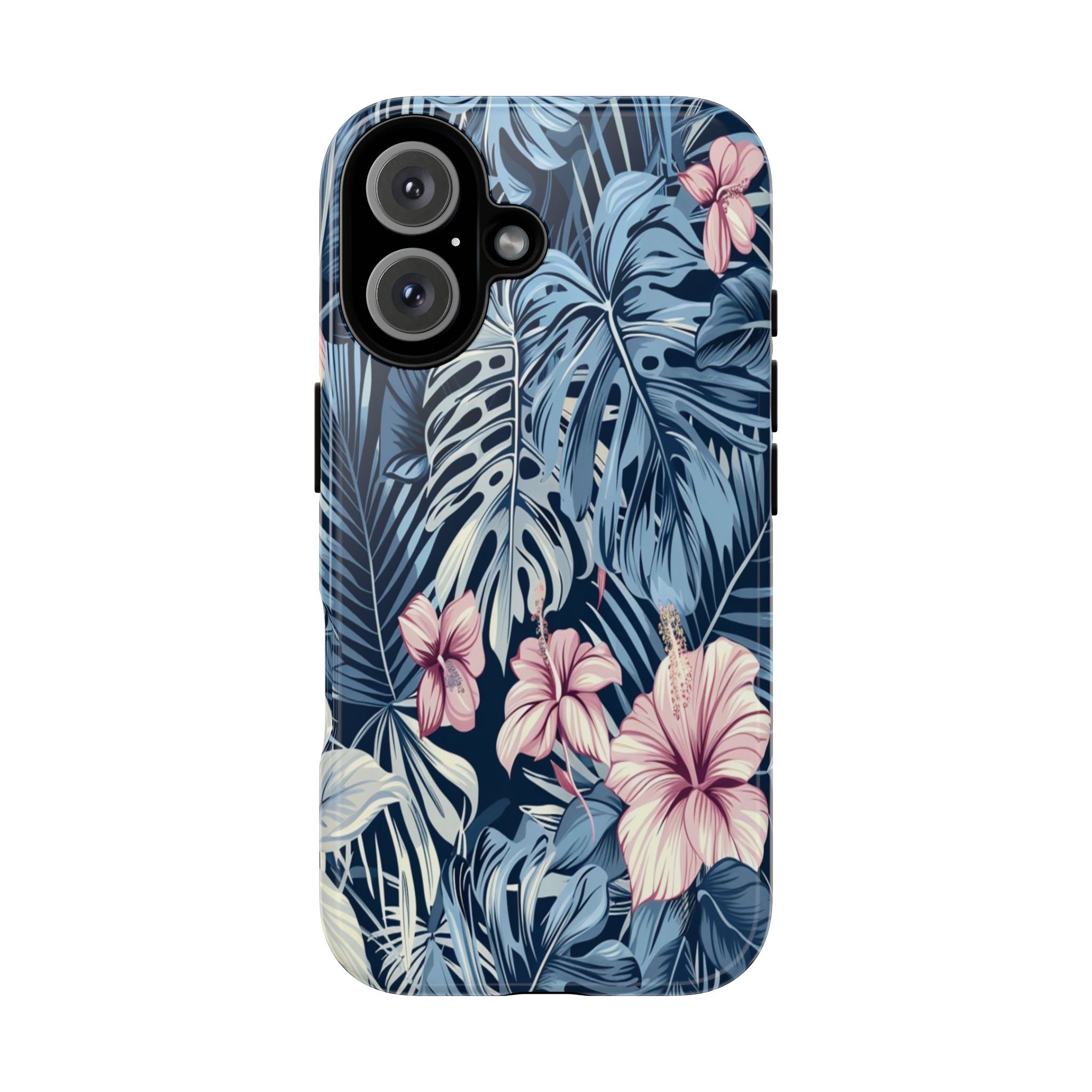 Tropical Hibiscus and Monstera Pattern