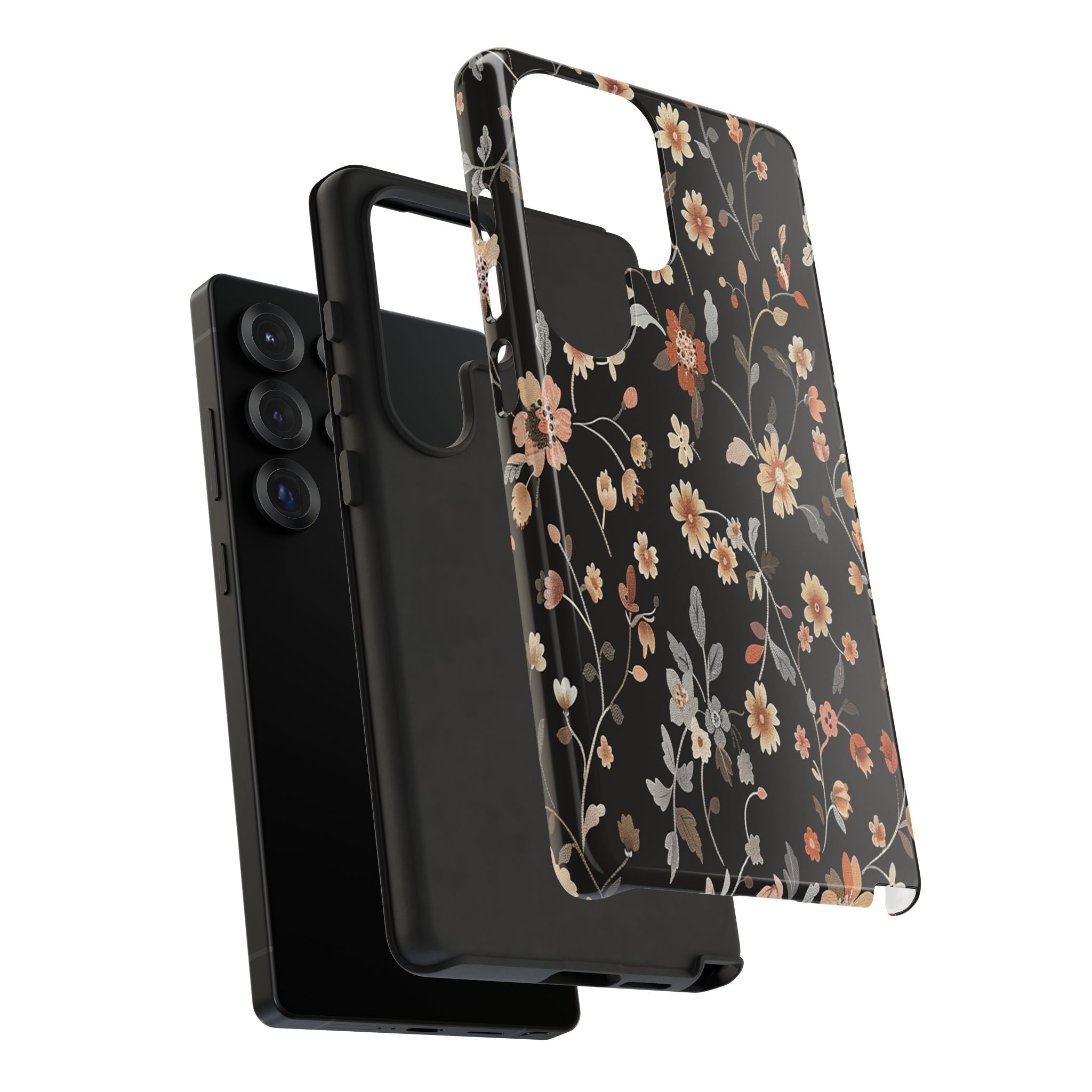 Floral Field on Black Case