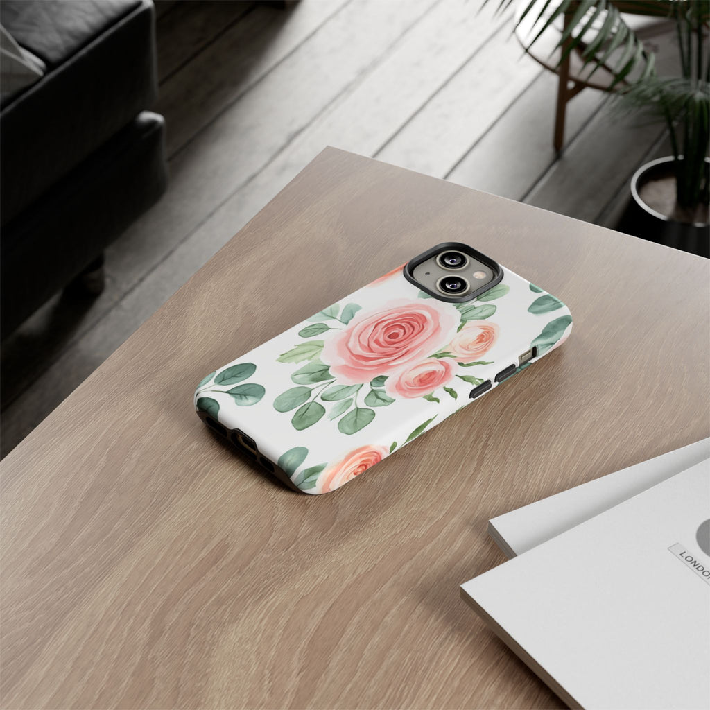 Delicate Watercolor Rose Case