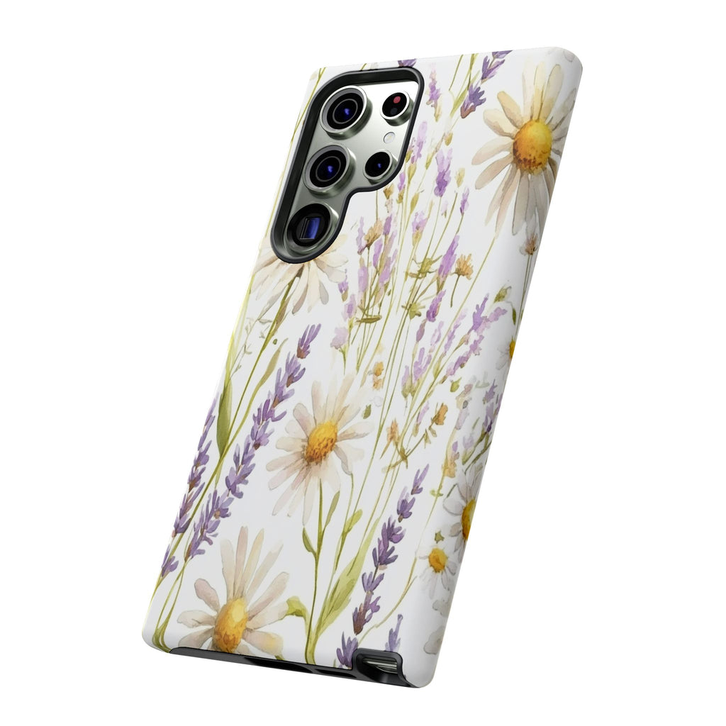 Delicate Watercolor Daisy and Lavender Case