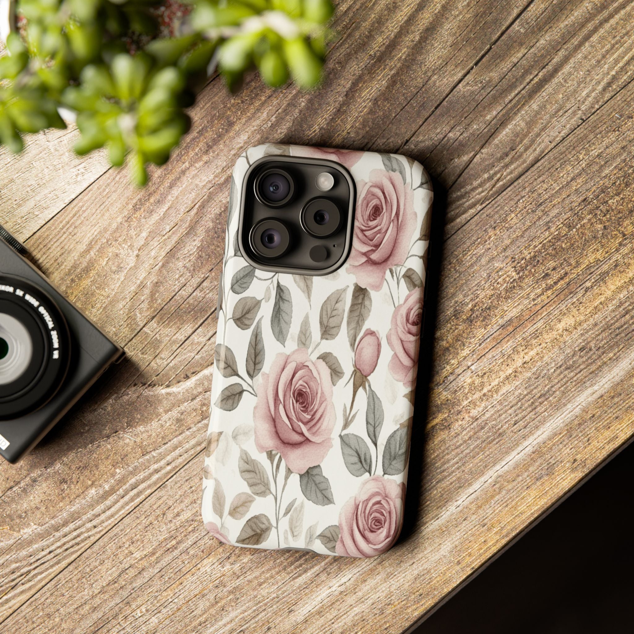 Elegant Watercolor Rose Case