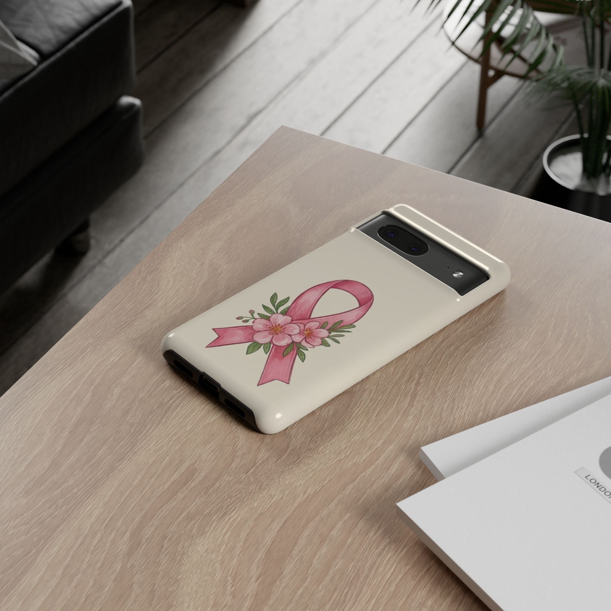 Floral Breast Cancer Awareness Case