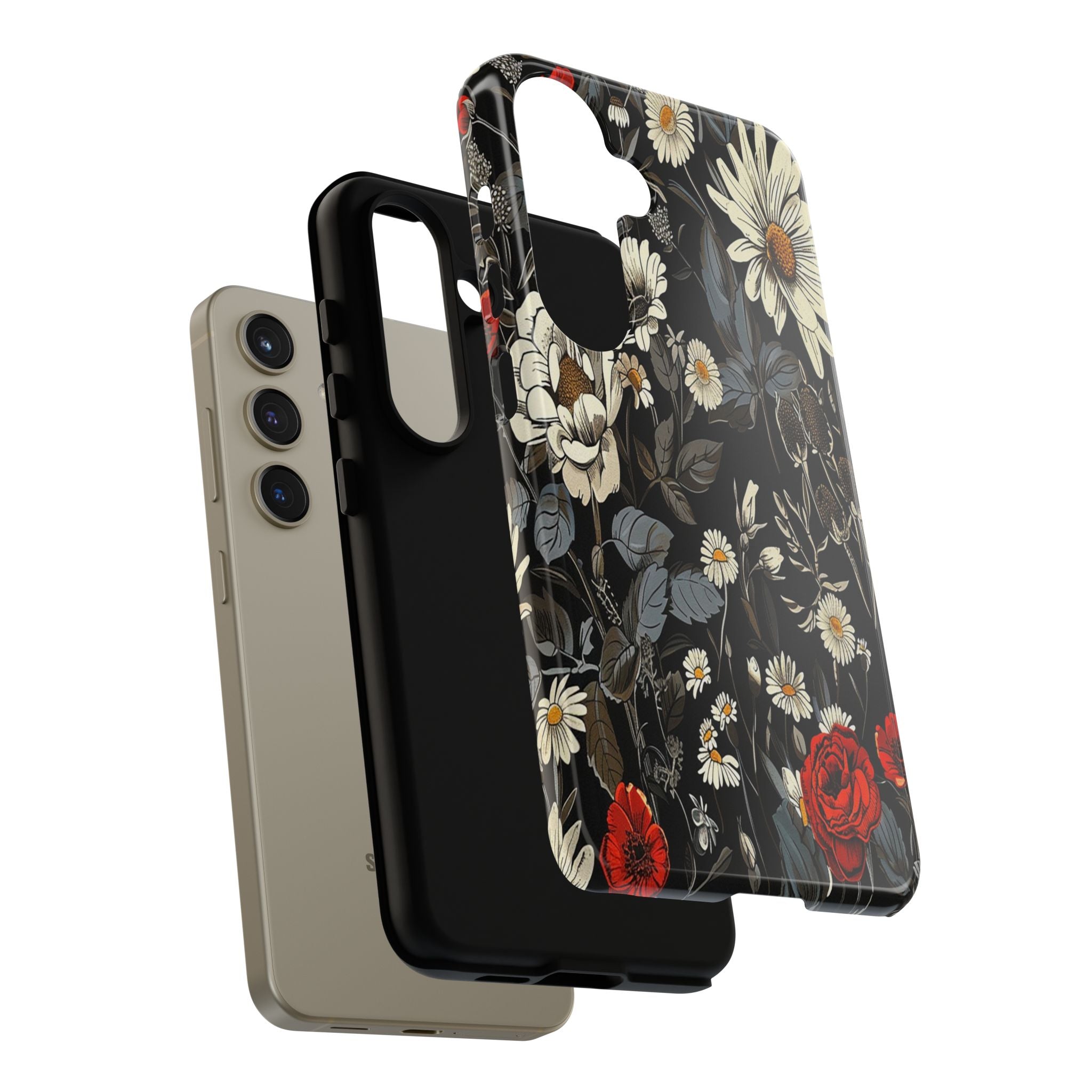 Dark Rose and Daisy Case