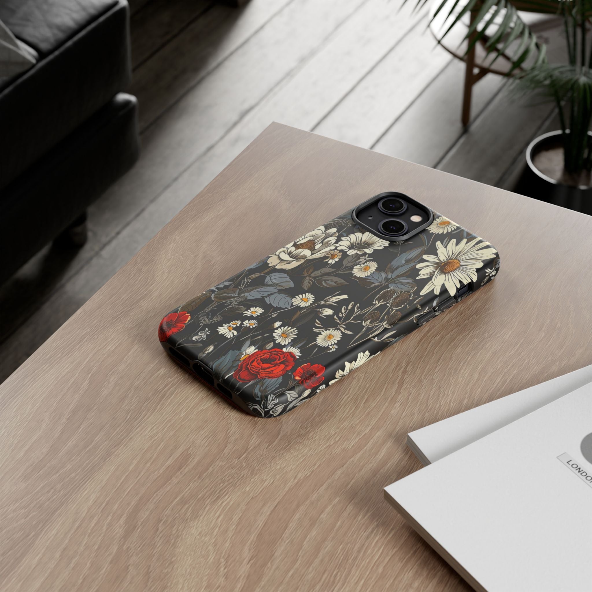 Dark Rose and Daisy Case