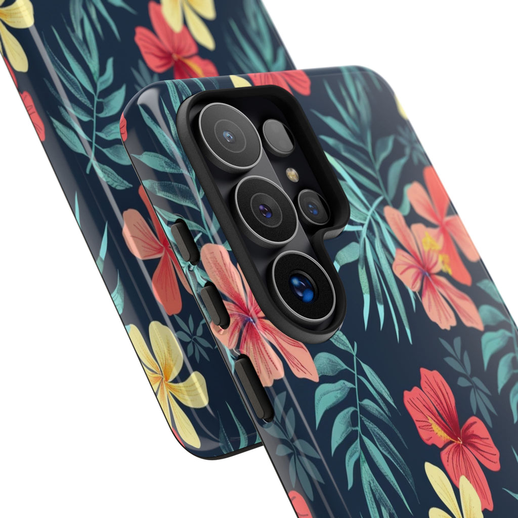 Tropical Hibiscus Navy Case