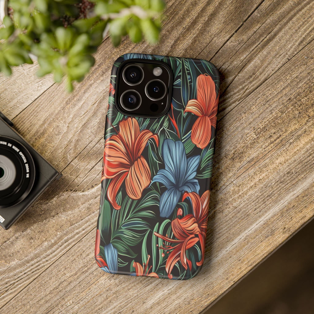 Tropical Red and Blue Case