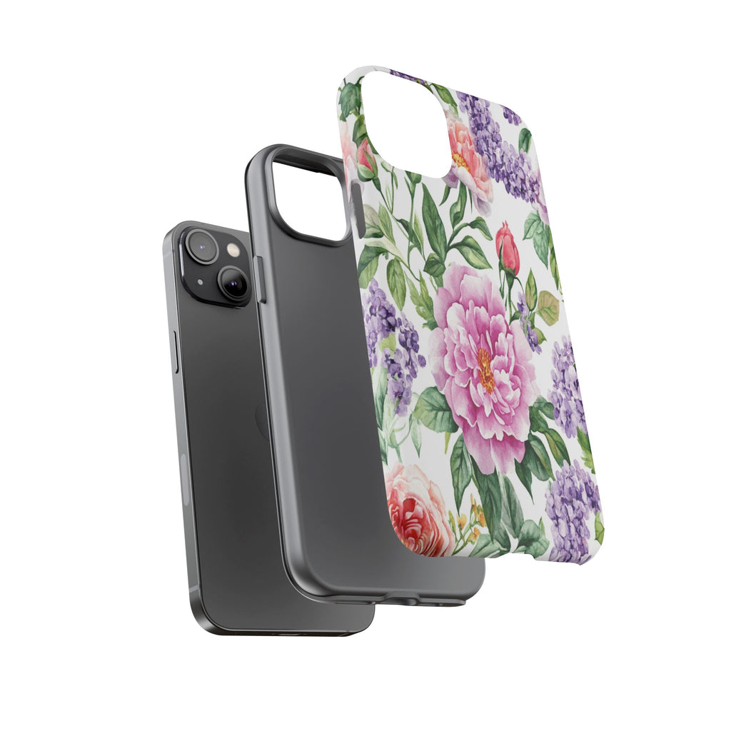 Watercolor Peonies and Lilacs Case