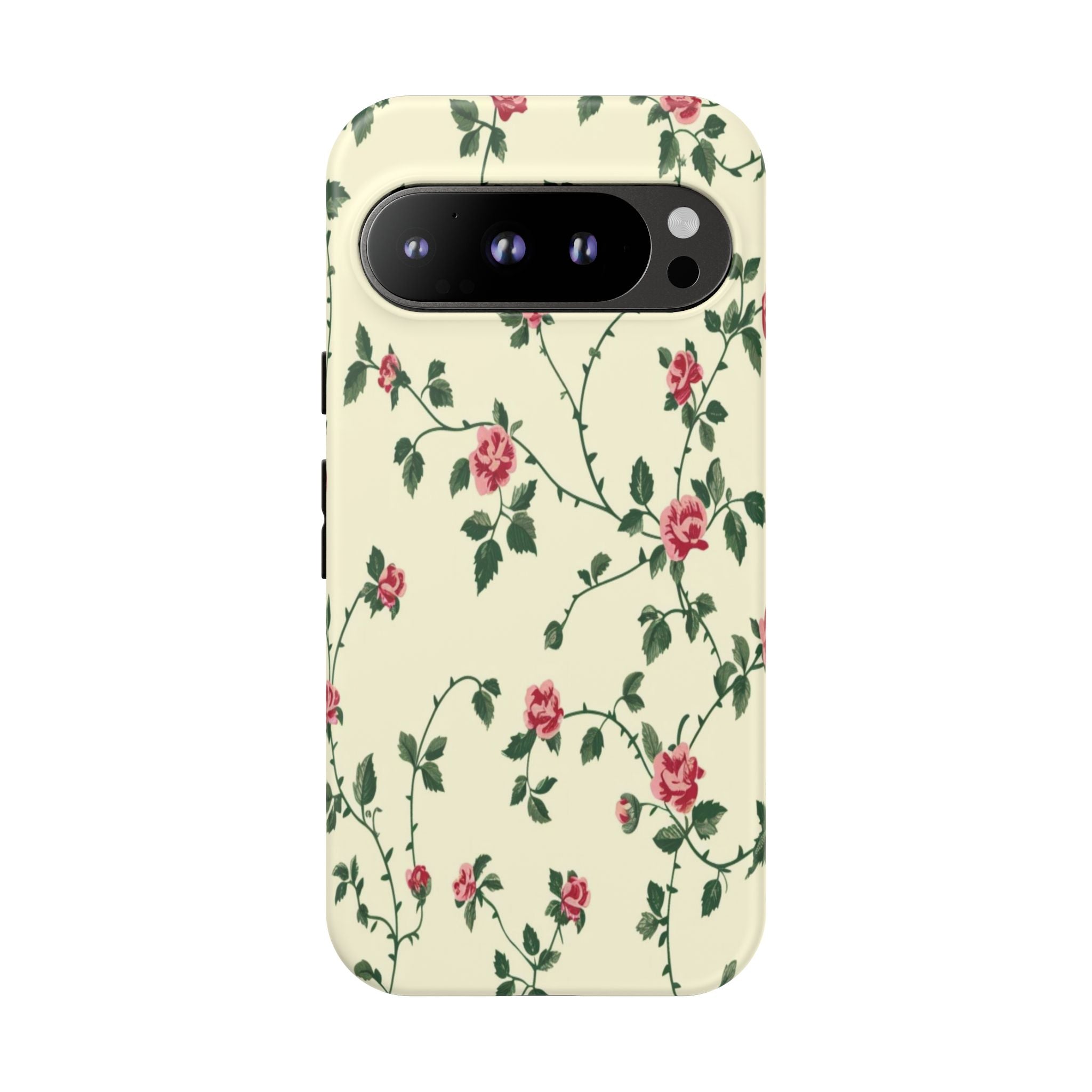 Elegant Pink Roses Victorian Botanical Wallpaper