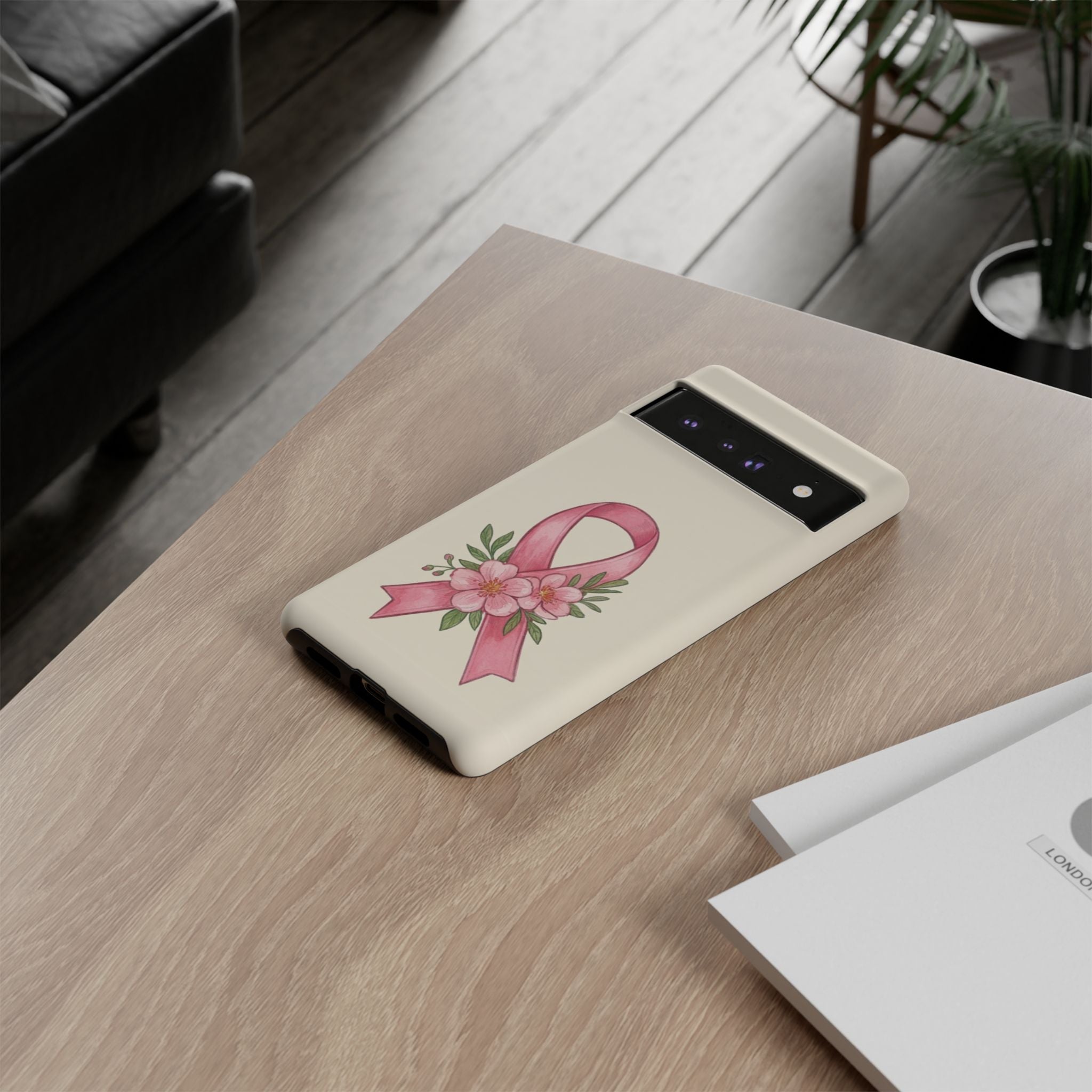 Floral Breast Cancer Awareness Case
