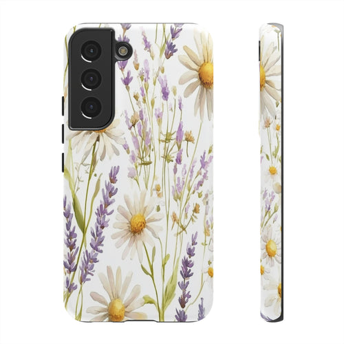 Delicate Watercolor Daisy and Lavender Case
