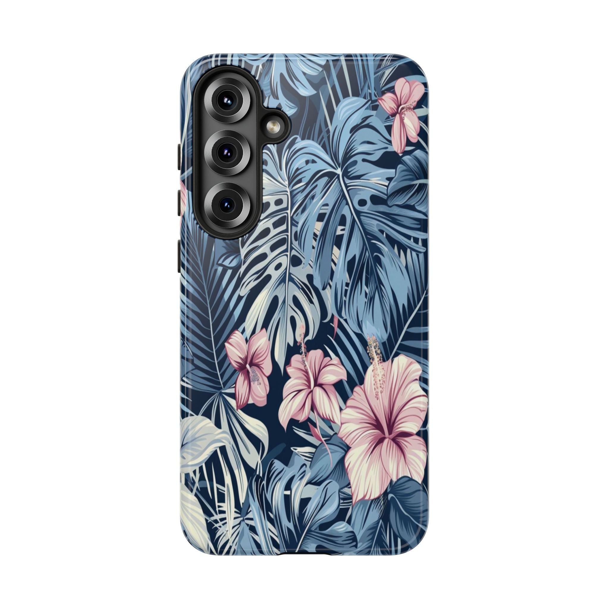 Tropical Hibiscus and Monstera Pattern