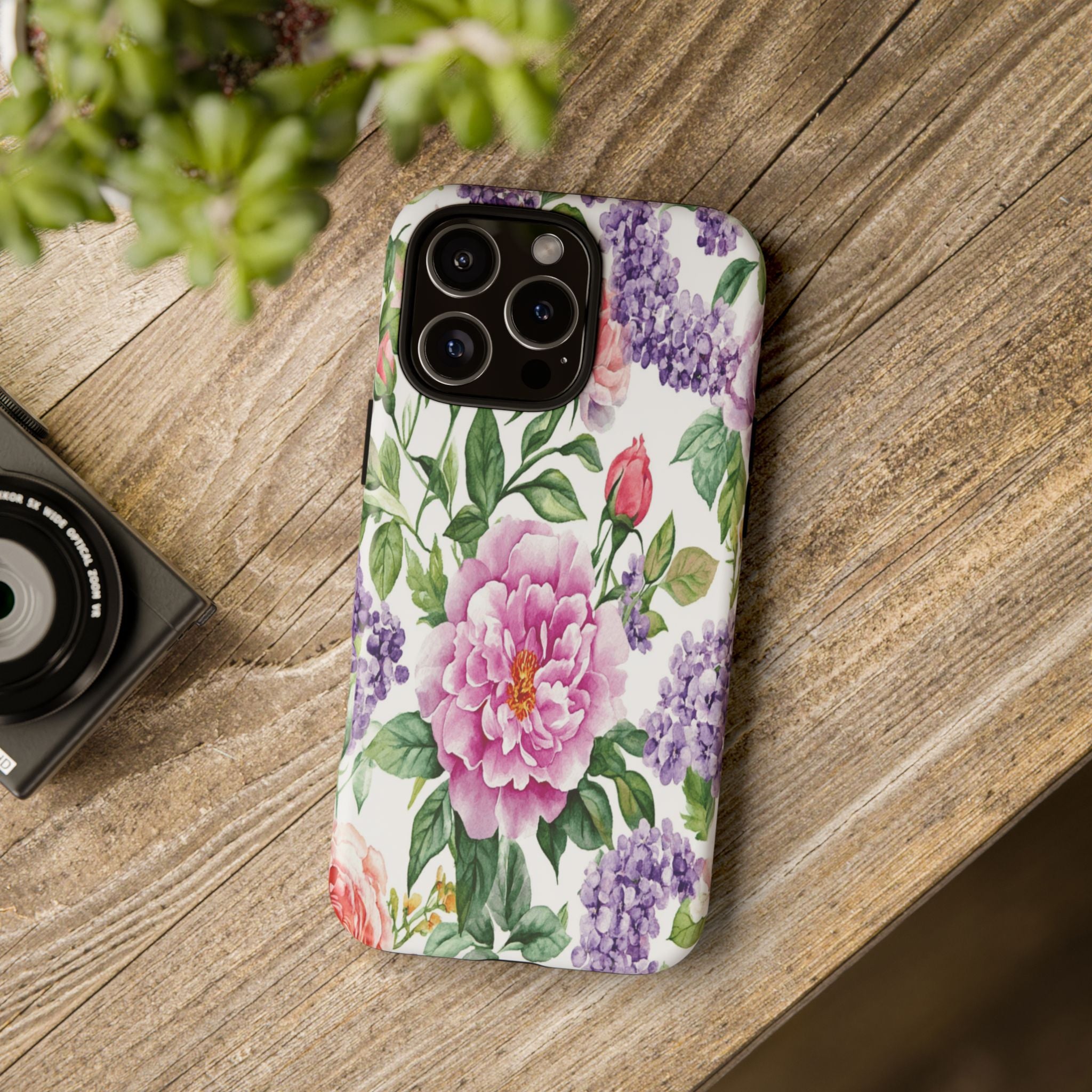 Watercolor Peonies and Lilacs Case