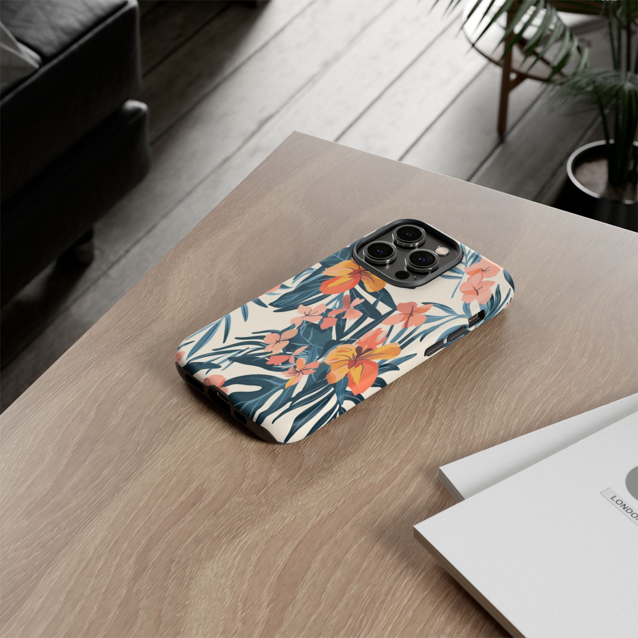 Tropical White and Blue Case