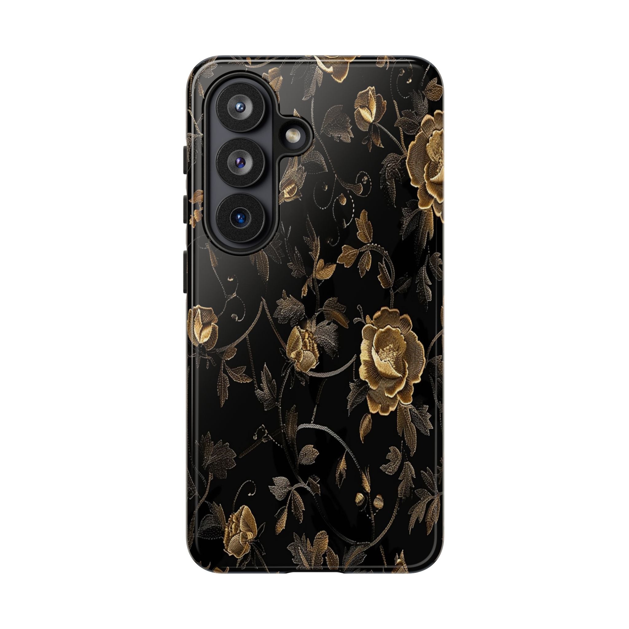 Golden Roses on Black