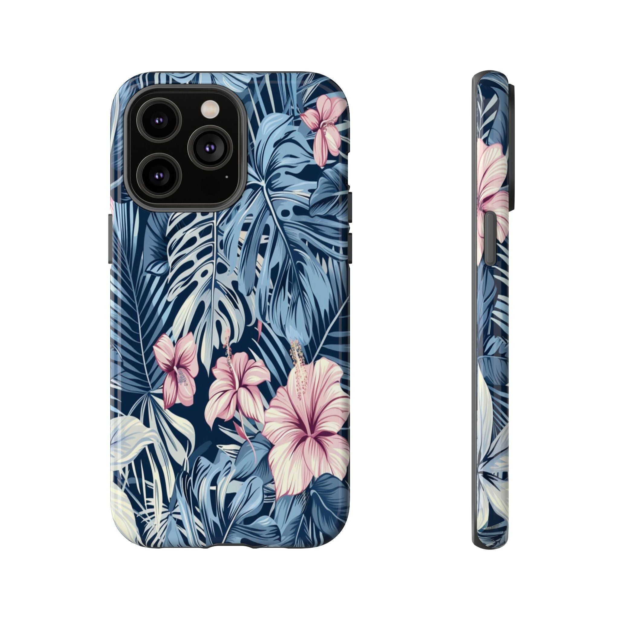 Tropical Hibiscus and Monstera Pattern