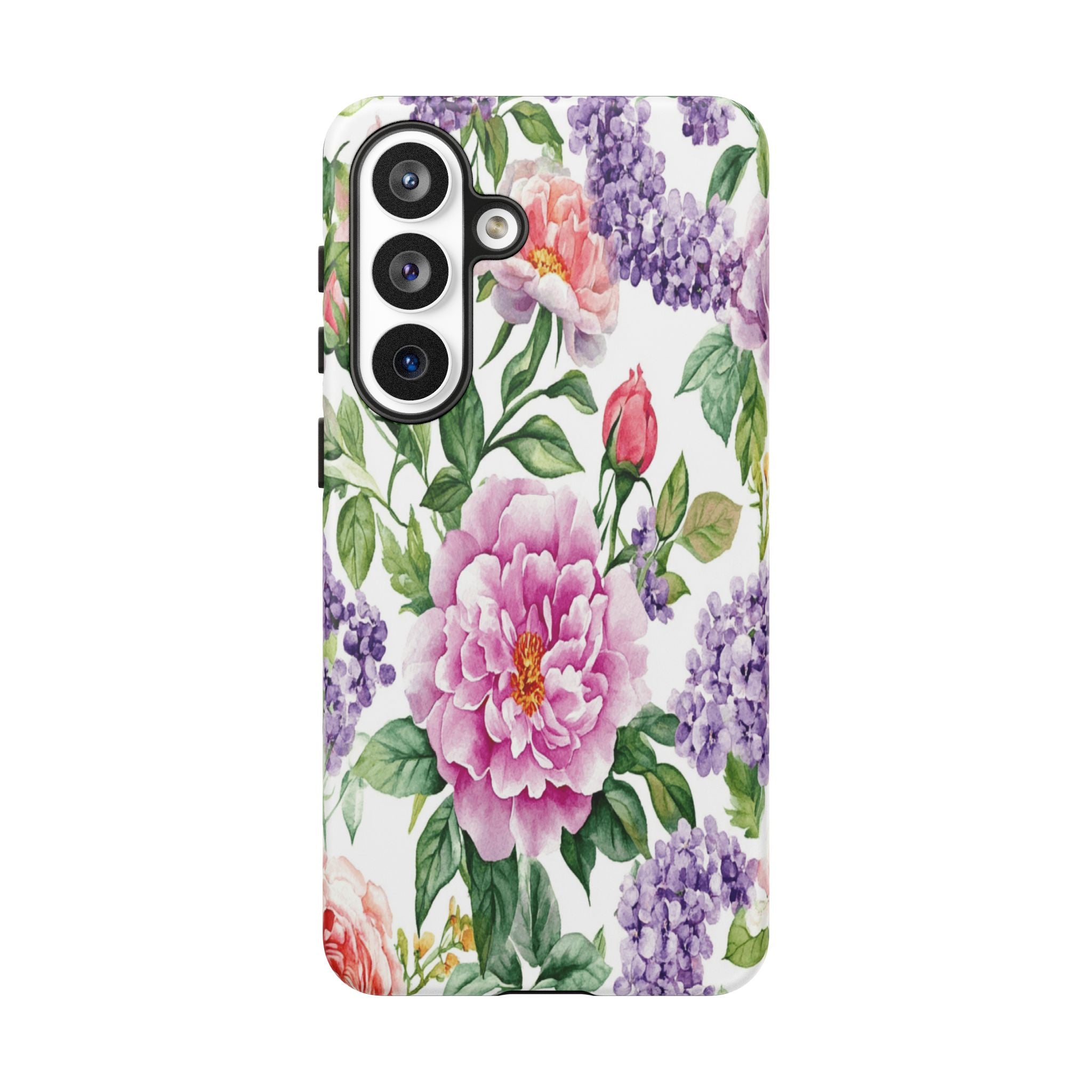 Watercolor Peonies and Lilacs