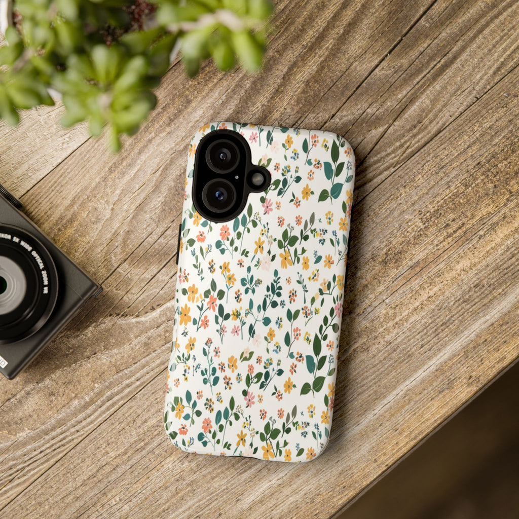 Pastel Leaves and Flowers Case