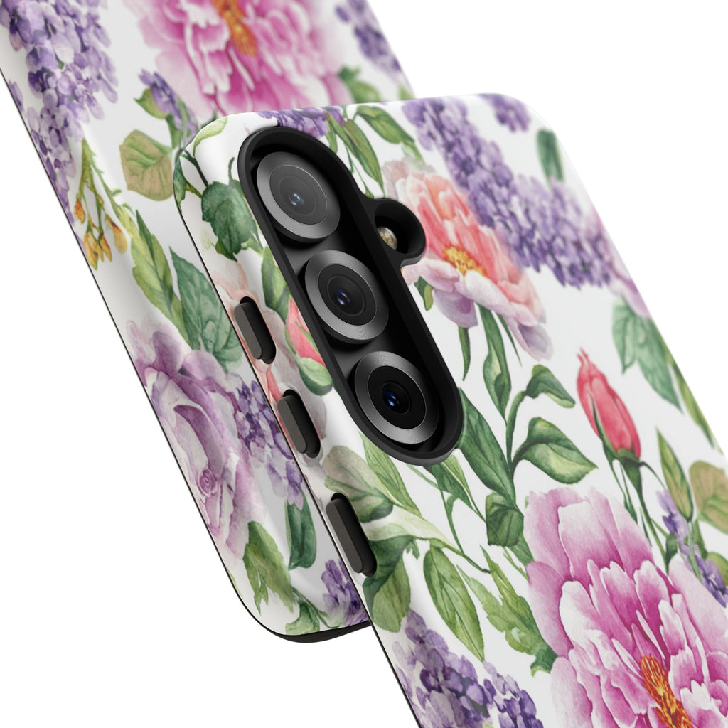 Watercolor Peonies and Lilacs Case