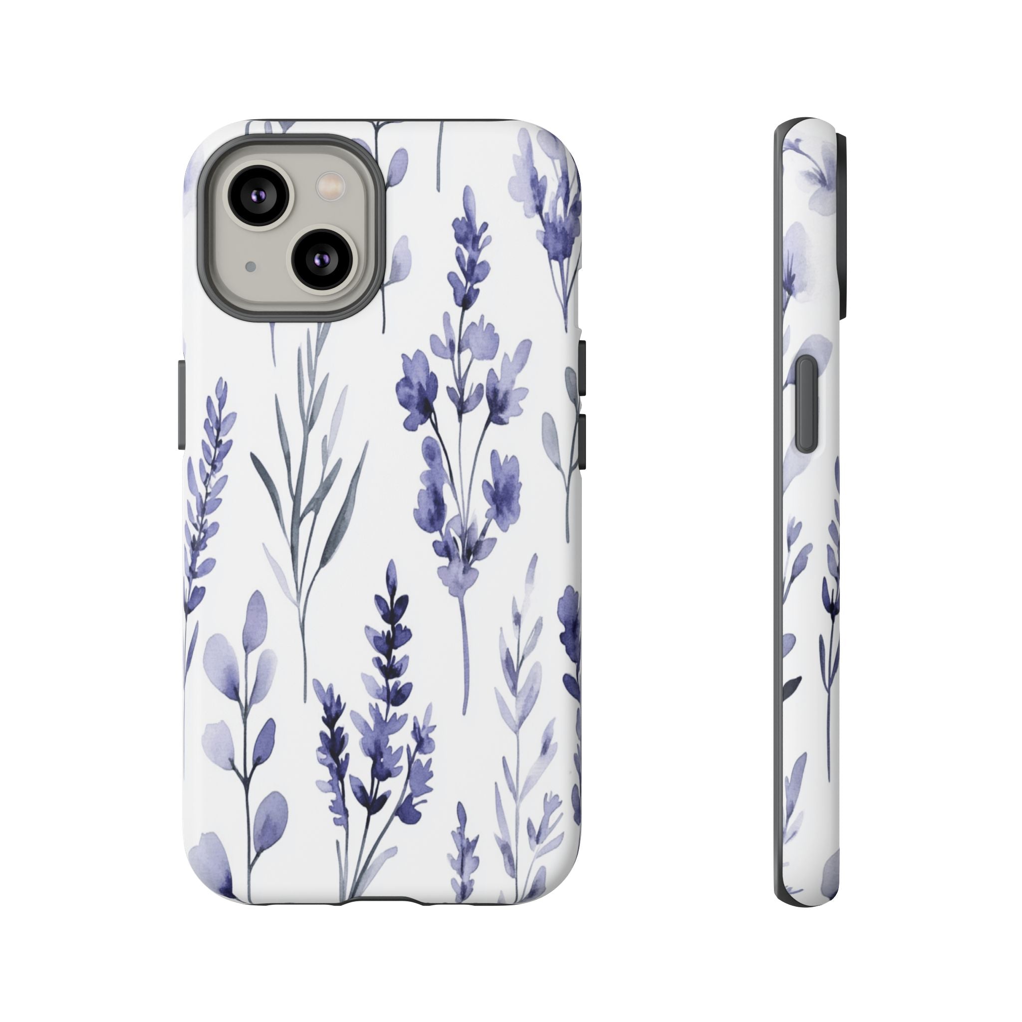 Delicate Purple Botanical Watercolor Floral Pattern