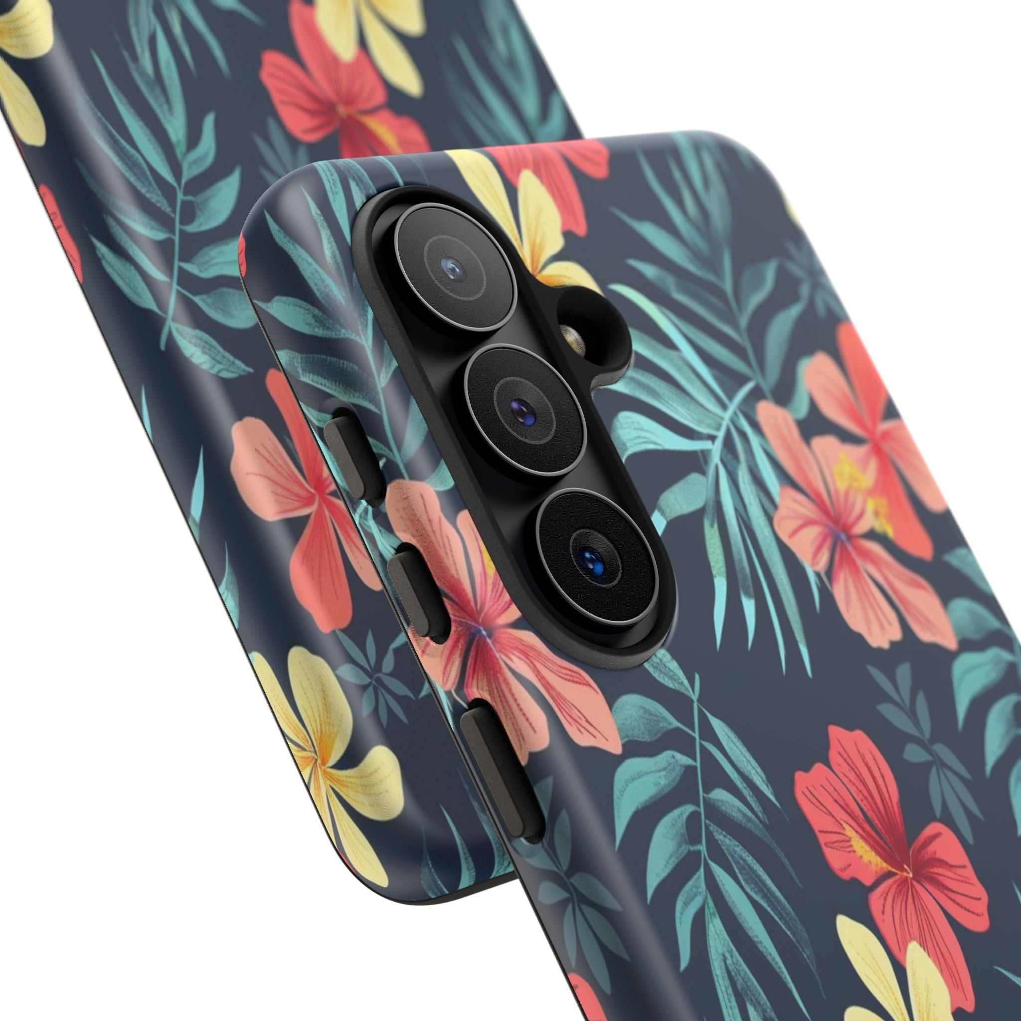 Tropical Hibiscus Navy Case