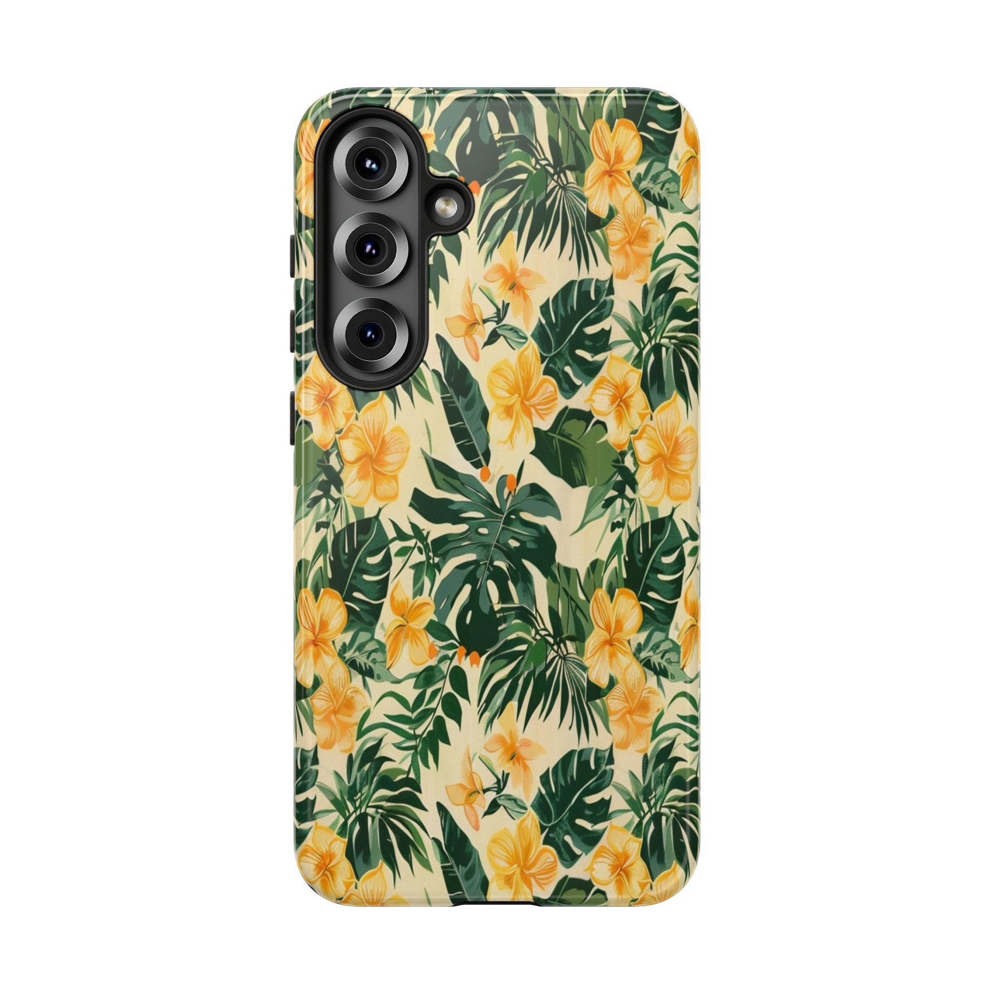 Golden Tropical Blooms