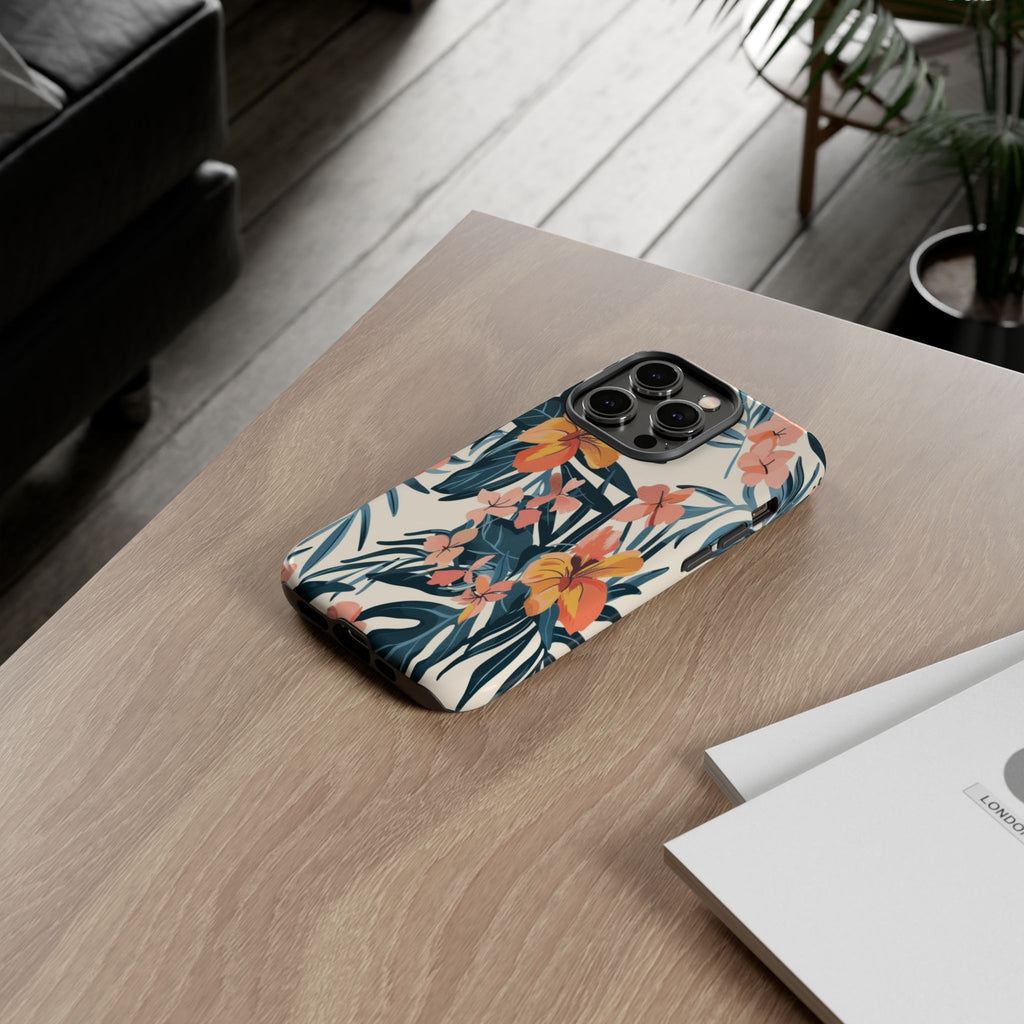 Tropical White and Blue Case