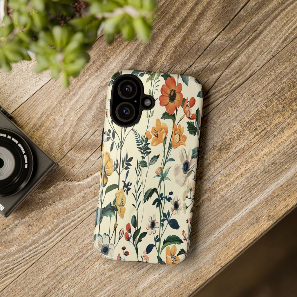 Vintage Botanical Wildflower Seamless Pattern