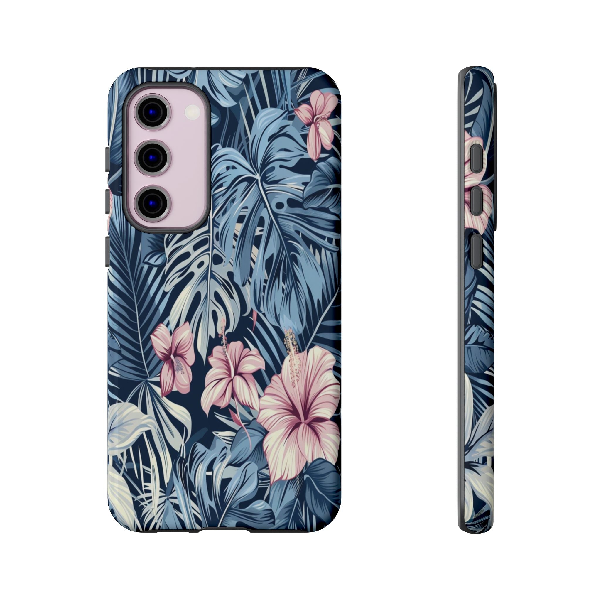 Tropical Hibiscus and Monstera Pattern