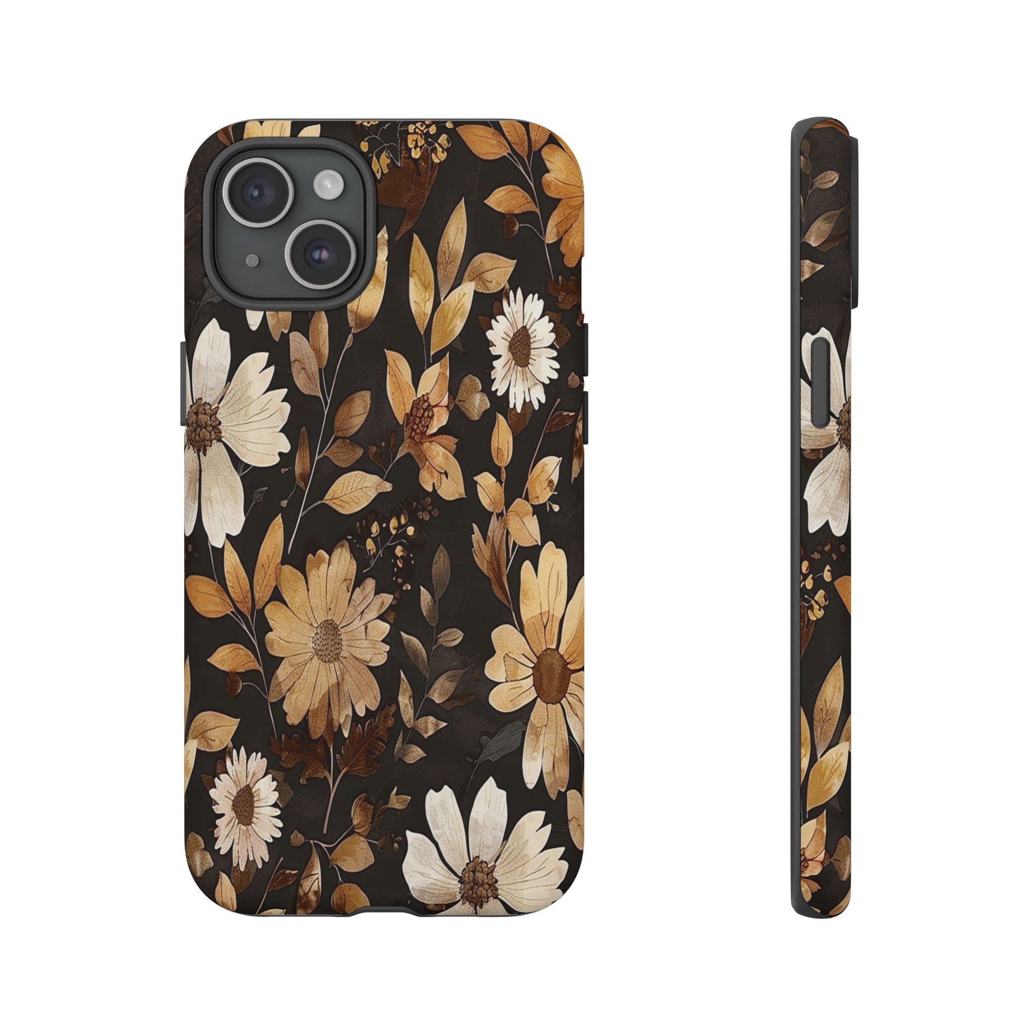 Golden Daisy Botanical on Black