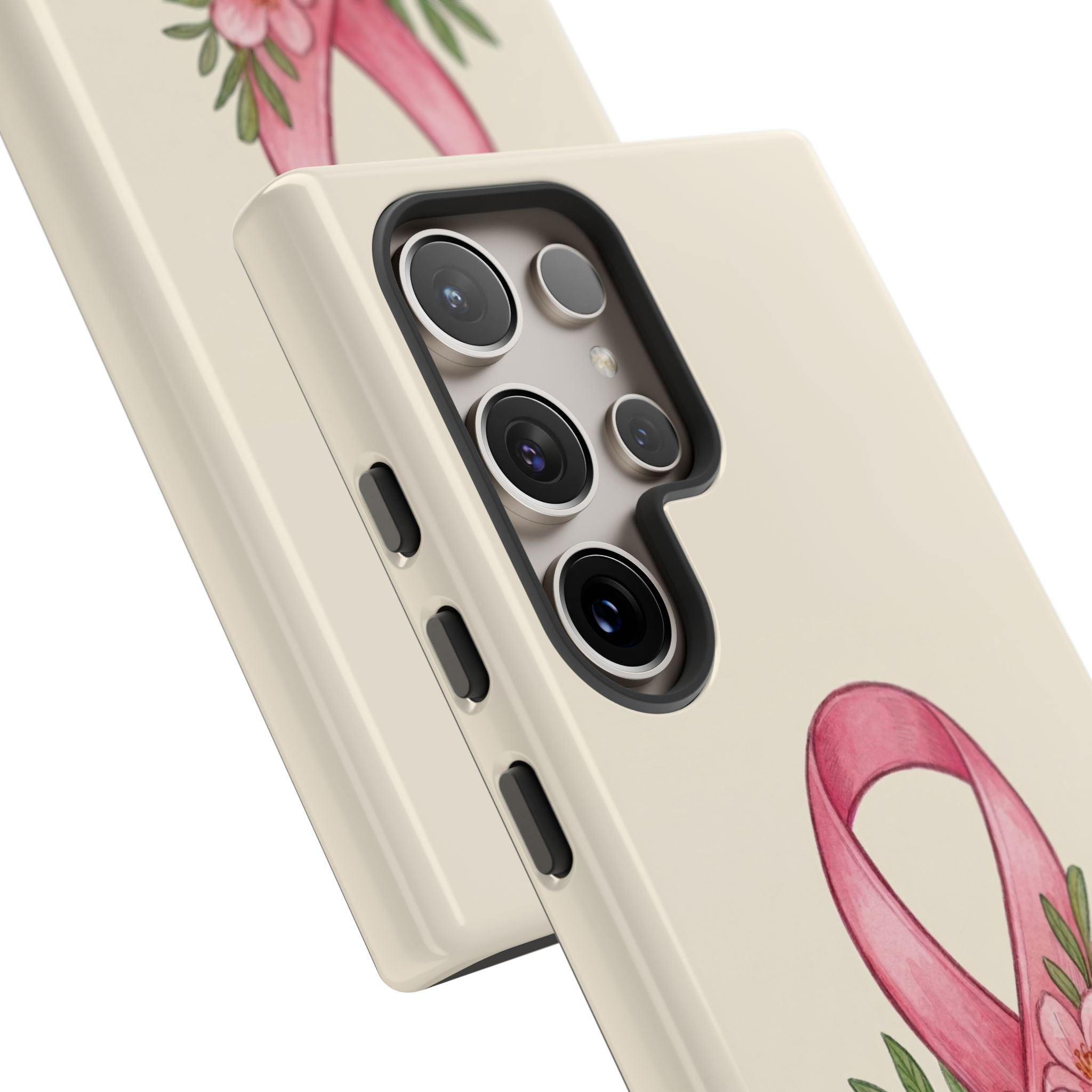 Floral Breast Cancer Awareness Case