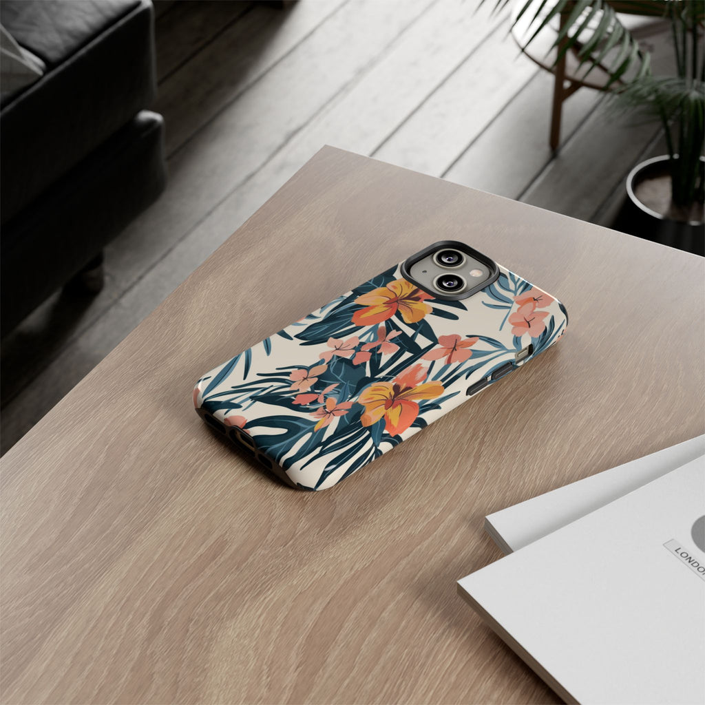 Tropical White and Blue Case