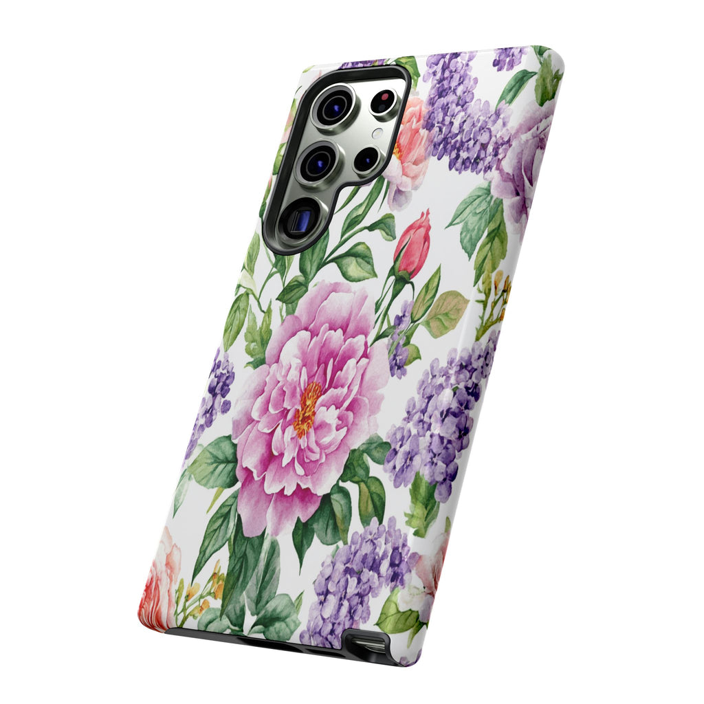 Watercolor Peonies and Lilacs Case