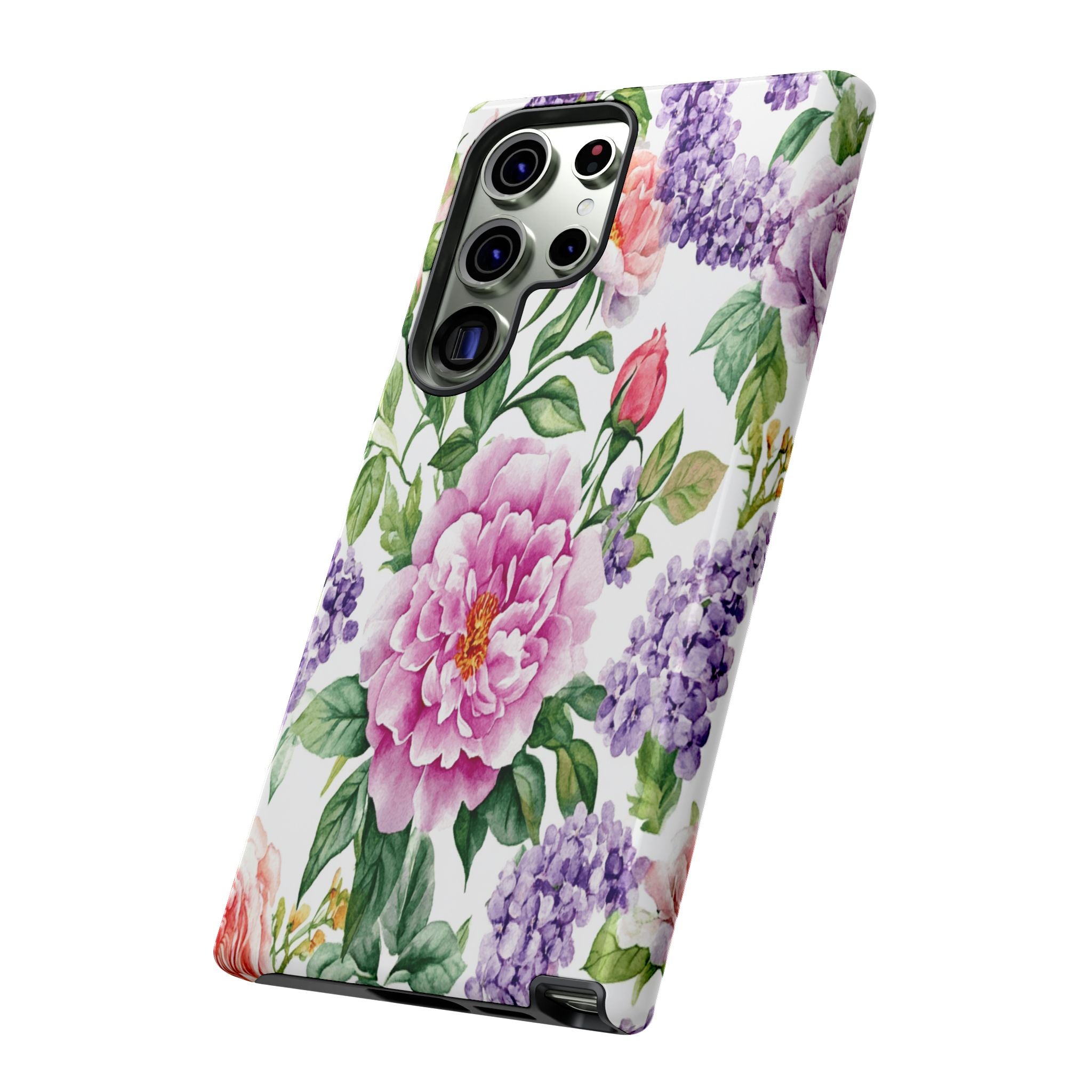 Watercolor Peonies and Lilacs Case