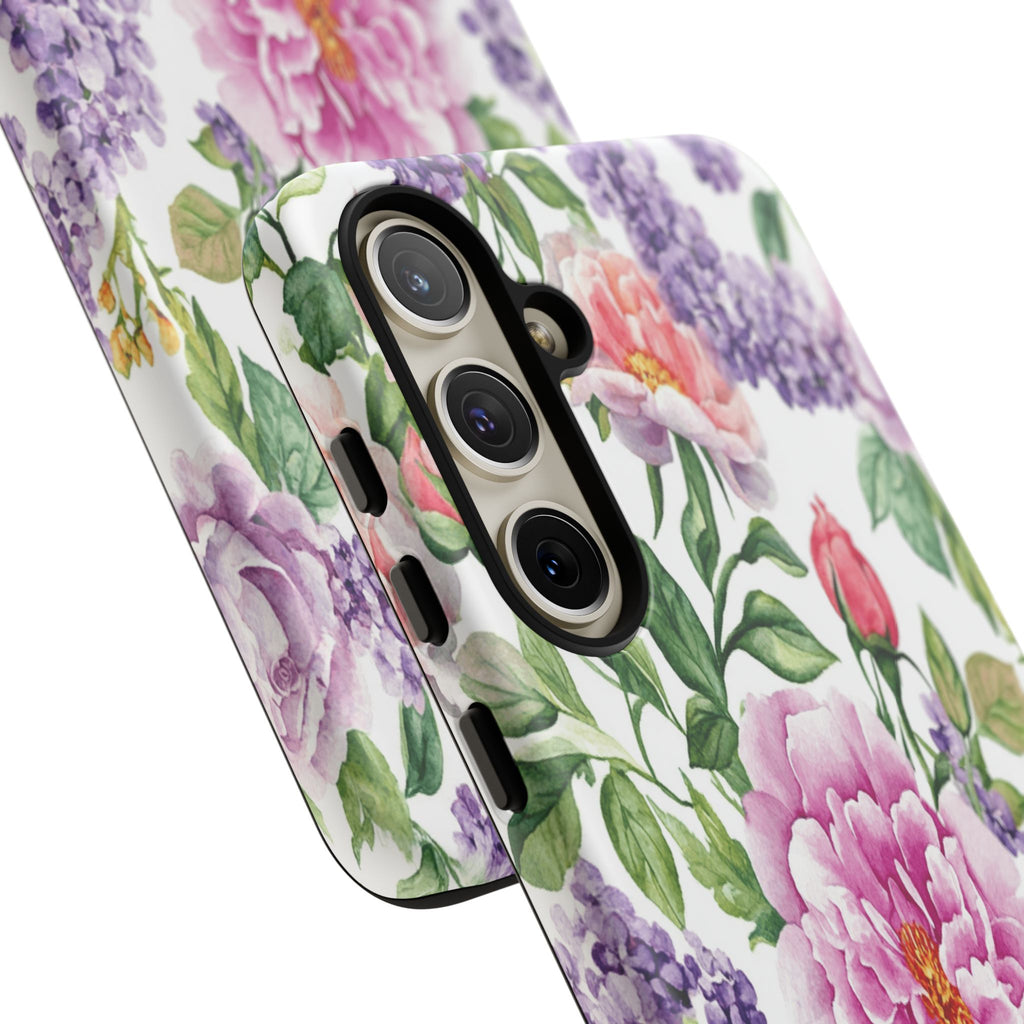 Watercolor Peonies and Lilacs Case