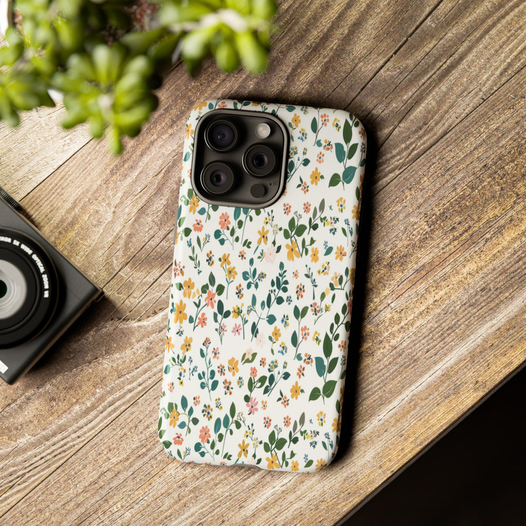 Pastel Leaves and Flowers Case