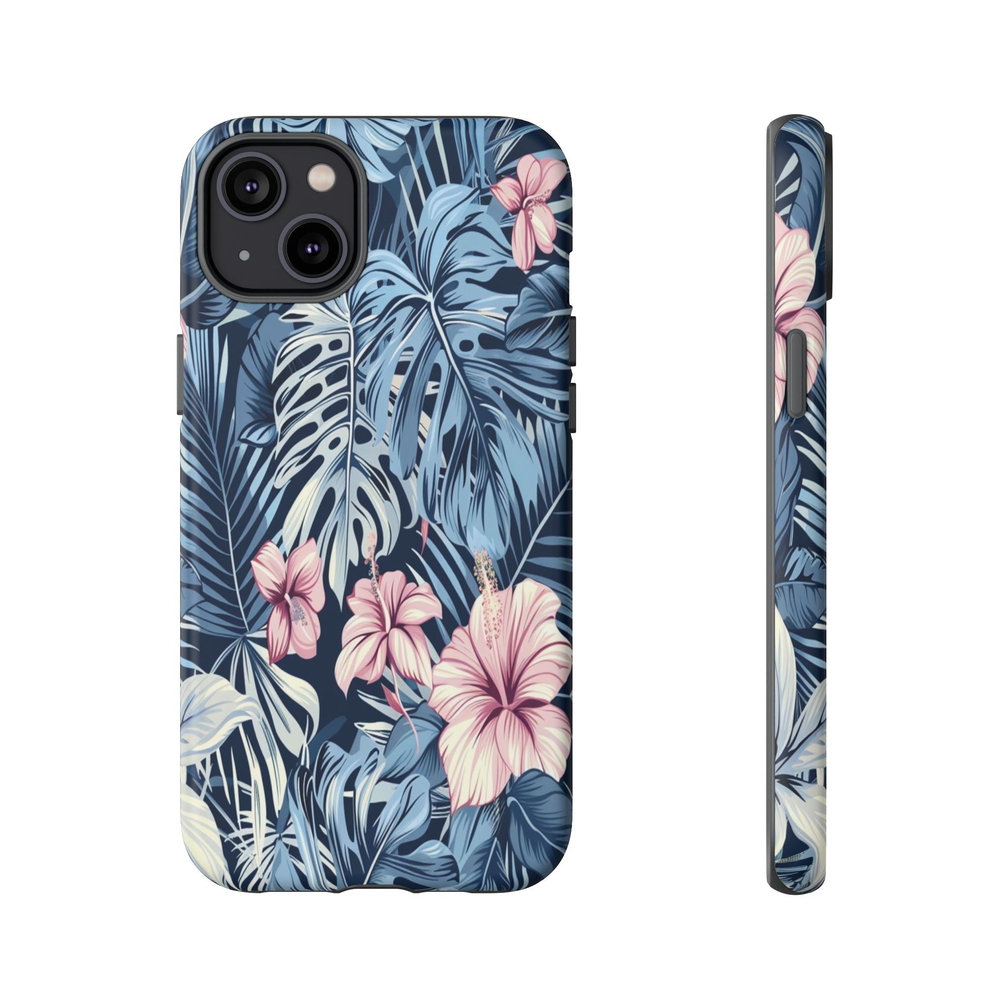 Tropical Hibiscus and Monstera Pattern