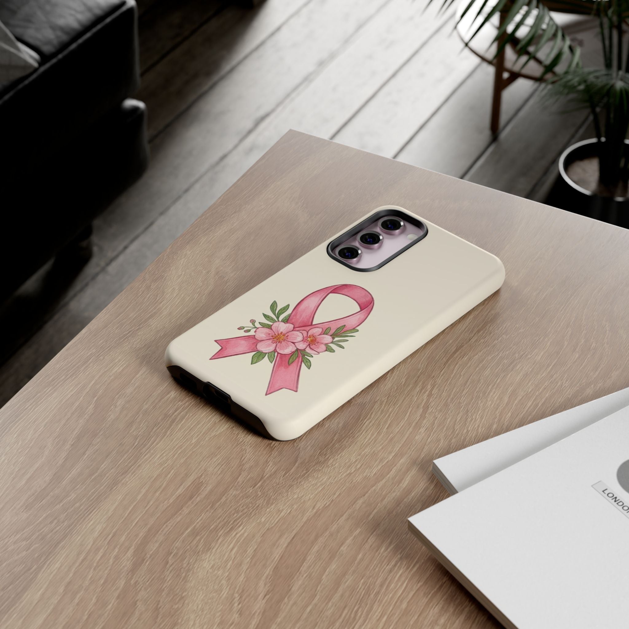 Floral Breast Cancer Awareness Case